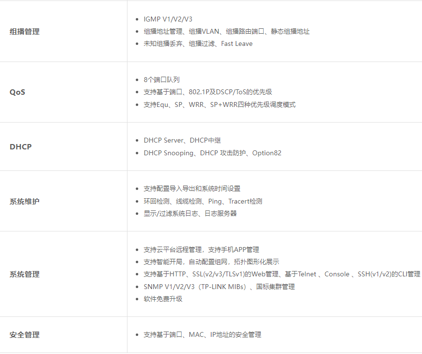  普聯(lián)24口三層千兆交換機