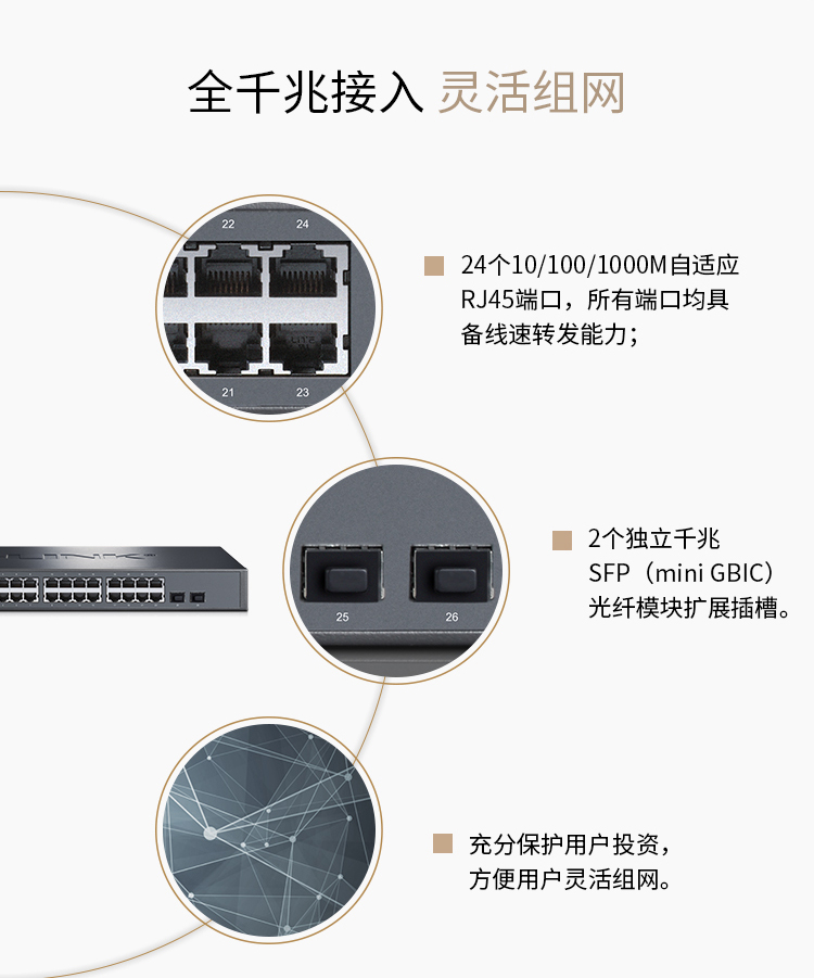 TP-LINK TL-SG3226全千兆二層網(wǎng)管型核心交換機