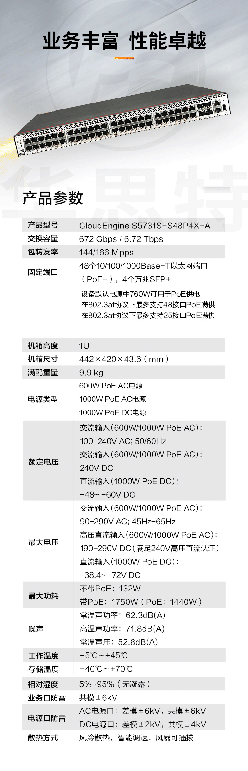 華為企業(yè)級交換機(jī) S5731S-S48P4X-A