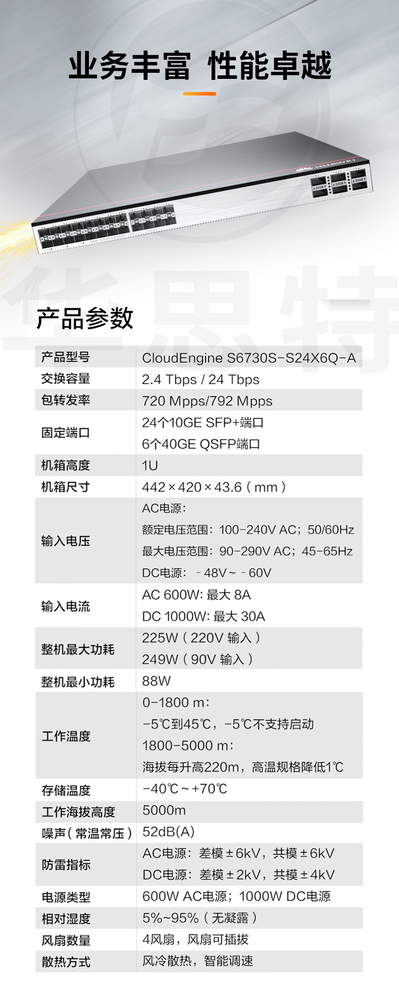 華為交換機(jī) S6730S-S24X6Q-A