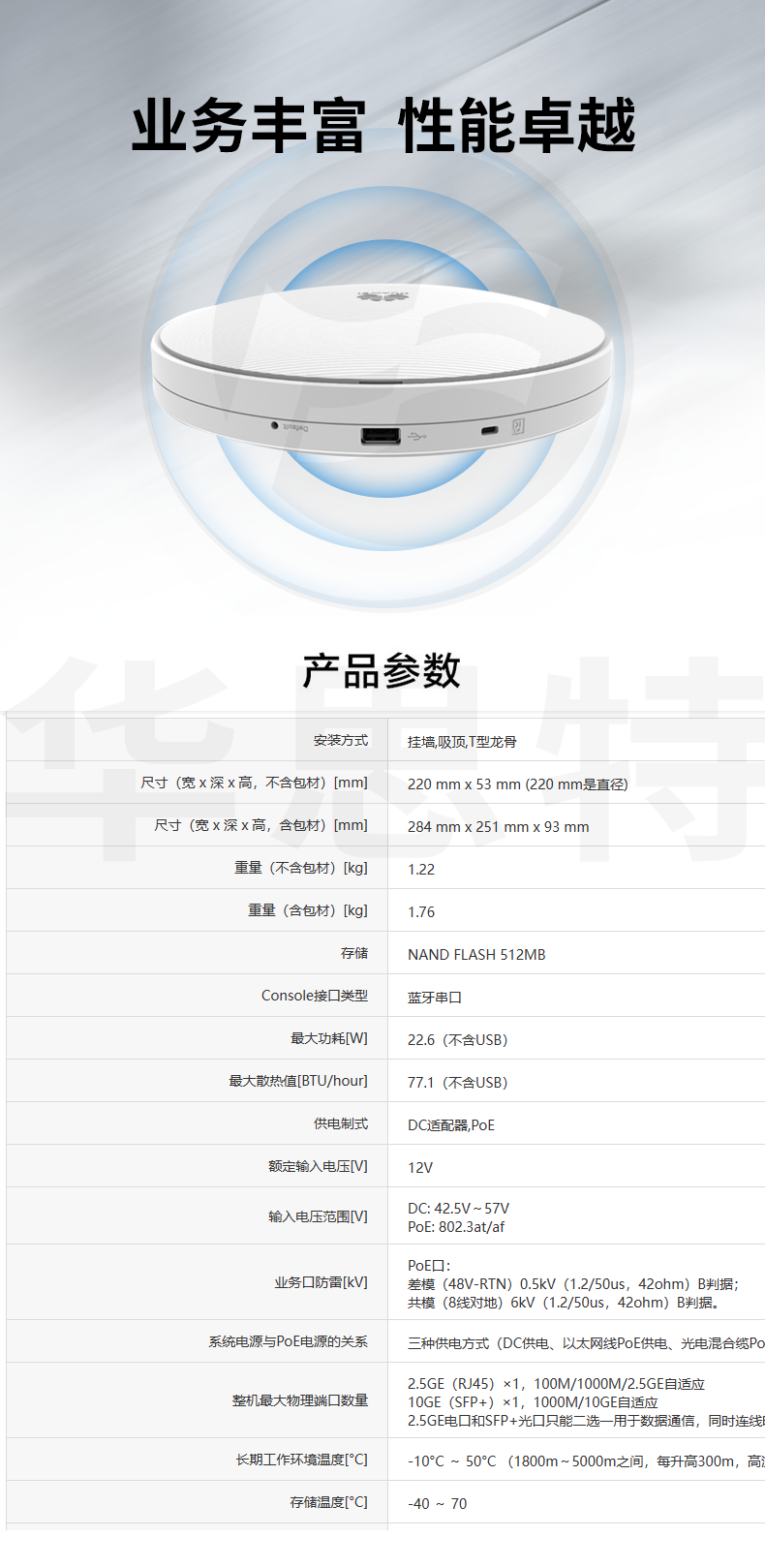 華為 AirEngine6761S-21 吸頂AP