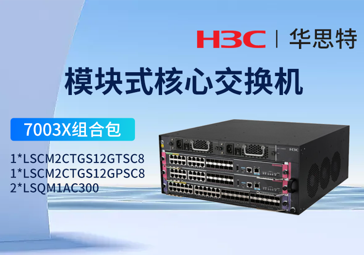 華三H3C S7003X 16千兆光口+16千兆電口套包 LS-7003X多業(yè)務企業(yè)級網(wǎng)絡核心路由交換機 標準版光電組合套裝