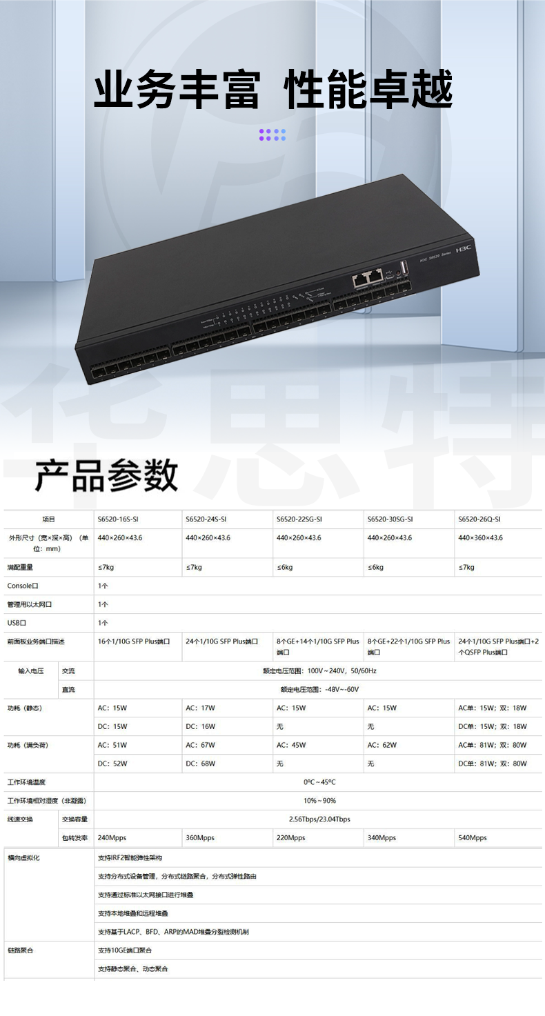 H3C 24口萬兆交換機(jī) LS-6520-24S-SI